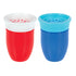 Nuby Wonder Cup with 360 Smart Edge Silicone Rim - 2-Pack, 7 oz - Red/Blue