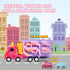 Sciencow 1 2 3 4 5 Old,7-in-1 1-3 3-5 Toddler Girls Cars for Year Pink Princess Foldable Transport Carrier Trucks