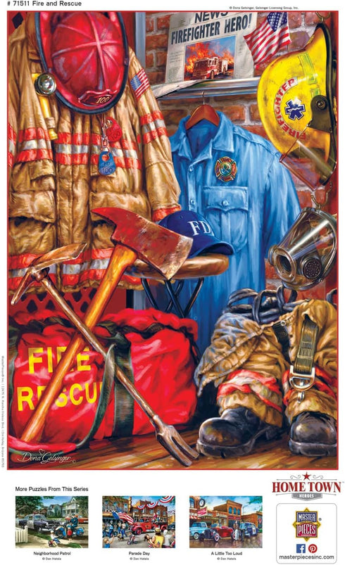MasterPieces 1000 Piece Jigsaw Puzzle for Adults, Family, or Youth - Fire And Rescue