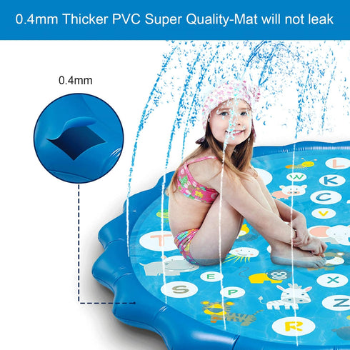 ARFBEAR 67" 3-16 Summer Splash pad for Kids, Kiddie Pool Splash Pads for Toddlers Outdoor Water Spray Play Mat Wading