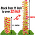 Ahuimeius 54 Piece Glow Tumble Tower Board Games, Glow in The Blacklight Tumble Tower, Indoor/Outdoor Board Game
