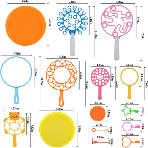 B bangcool Bubble Wands Set - Funny Bubbles Maker with Tray, Big Bubbles for Outdoor Playtime & Birthday Parties