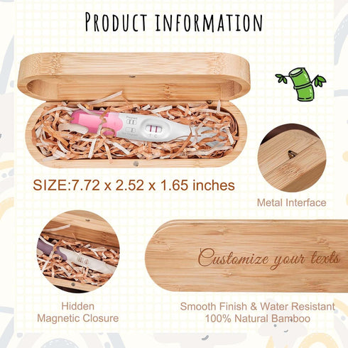 Custom Pregnancy Test Keepsake Box Personalised Pregnancy Announcement Surprise Announcement Gifts for Husband