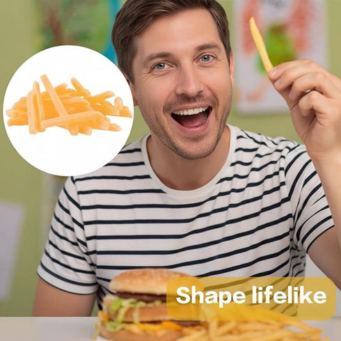 30 Zhanmai Pieces Fake French Fries Artificial Realistic French Fries Simulation PVC Kitchen Decoration Lifelike Tools