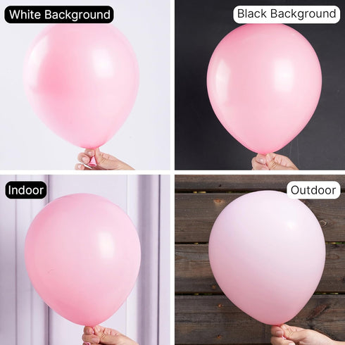 PartyWoo 100 pcs Light Pink Balloons, 10 Inch Pastel Baby Pale Pink Latex Helium for Baby Shower, Wedding, Birthday