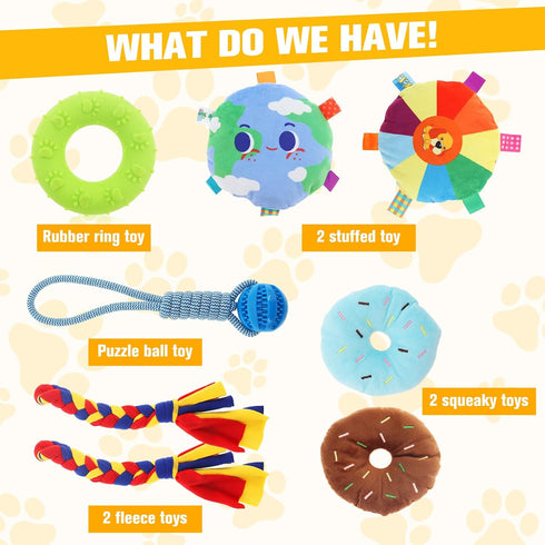 Interactive Dog Play Gym for Puppies Indoor Puppy Play Gym with Hanging Toys, Chew Accessories & Activity Posts