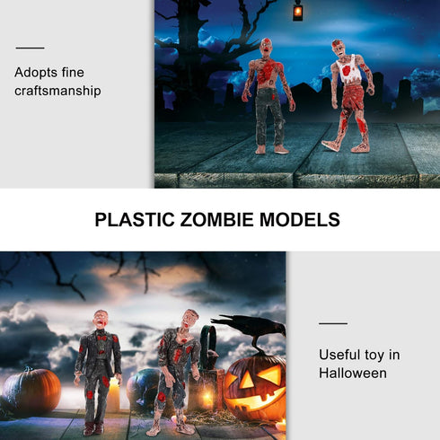 Zerodeko 12 PCS Toy Zombie Action Figures – Movable Mini Zombie Figurines for Presents, Decoration, and Party Favors