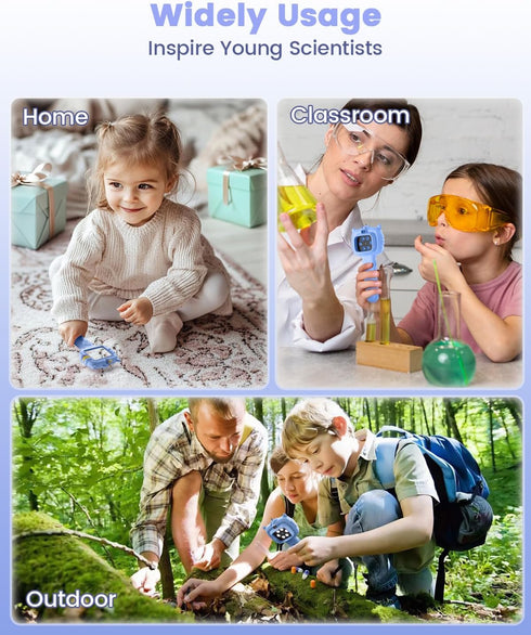 Trigowalt 2.4" 3-5 5-7 8-12 Microscope Camera for Kids Gifts Toys- Handheld Pocket Microscopes with Screen