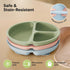 KeaBabies 3-Pack Suction Plates for Baby, Toddler - 100% Silicone Divided Plates, BPA-Free, Microwave & Dishwasher Safe