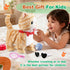 HCdoujoy Set Yellow Walking Cat for Girls Toy Talking Singing Animated Robot Kitty Interactive Plush for Cat for Kids