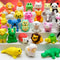 120 pcs Animal Erasers for Kids Classroom Rewards, Puzzle Take Apart Pencil Erasers for Valentine Gifts and Party Favors