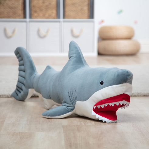 Melissa & Doug Giant Shark, Lifelike Stuffed Animal, over 3 feet long