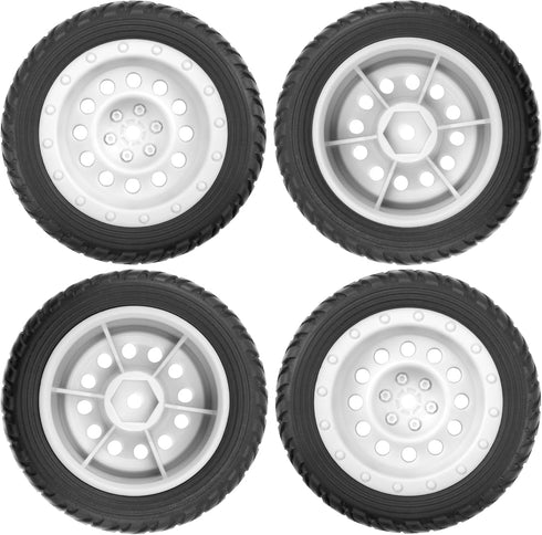 ShareGoo 75mm RC Rally Car Tires and Plastic Wheel Rims, Compatible with Traxxas Tamiya HSP HPI Kyosho 1/10 RC Cars