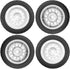 ShareGoo 75mm RC Rally Car Tires and Plastic Wheel Rims, Compatible with Traxxas Tamiya HSP HPI Kyosho 1/10 RC Cars