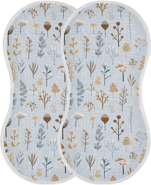 decor gift 4 Pack 22x11in Cotton Burp Cloth Easy Care Cute Cartoon Forestland Herbs Baby spit up Rags for Unisex boy