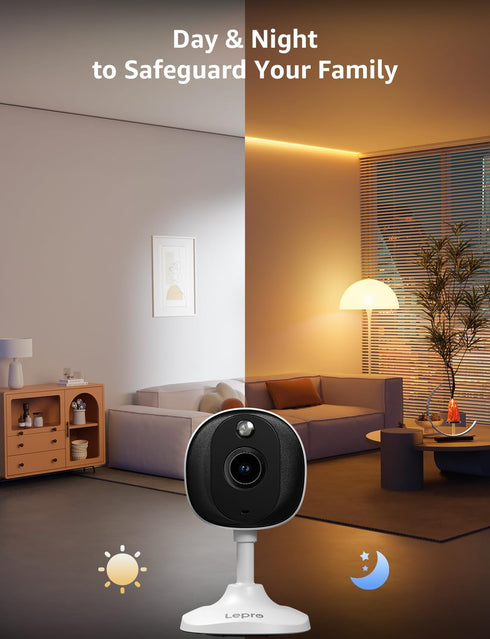 Lepro 2K 2-Way Security Indoor & Outdoor Camera for Baby Care, Pet Monitoring, Remote Intercom, Night Vision, Audio