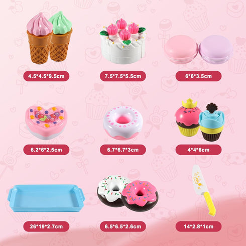 Play Food Sets for Kids Kitchen - Toy Food for Pretend Play, Educational Gift for Toddlers