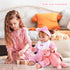 JIZHI 8 Pcs Baby Doll Clothes Set with Bassinet for 17-22 Inch Dolls, Pink Accessories for Newborn Baby Doll Girl