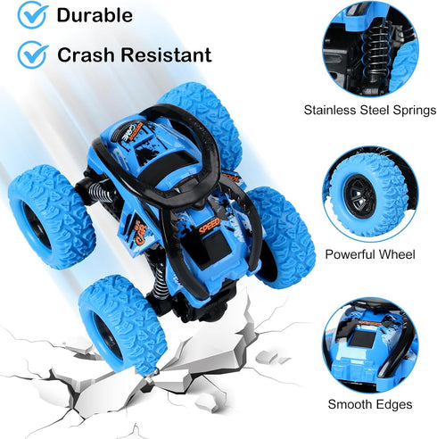 GUIGUZHJ 2 Pack 3 4 5 6 3-6, 360 Car Toys for Year Old Boy Girl, Push and Go Cars Toys for Toddler Age Monster Trucks