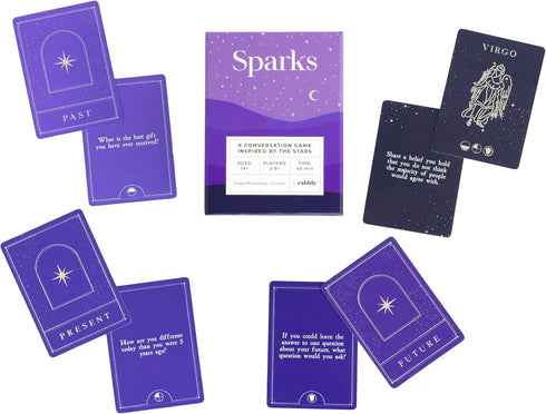 2-8 Rabble Sparks - A Conversation Game Inspired by The Stars Players, Conversation Cards for Couples, Friends, Family