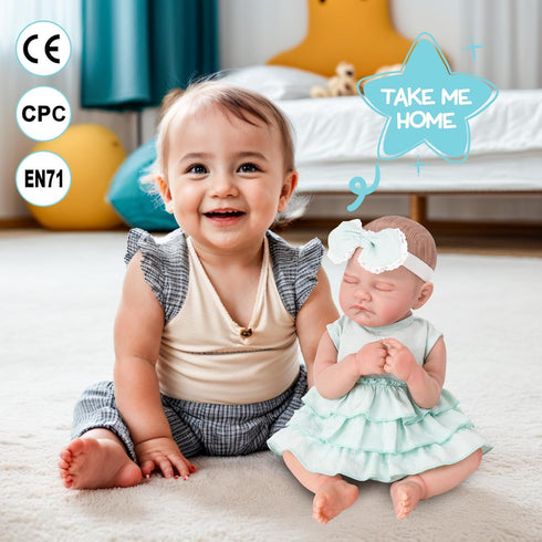 Aori Lifelike Reborn Baby Dolls - 20'' Sleeping Newborn Baby Girl with Doll Accessories for Girls 3+