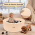 35.4" HARBOLLE Soft Fleece Ball Pit & Playpen for Toddlers & Babies, Indoor/Outdoor Kids Foam Play Center, for Boys