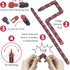 30 Pack Wacky Tracks Fidget Toys, Snap and Click Finger Sensory Toys, 24 Links Snake Puzzles for Stress Relief