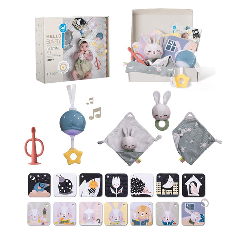 Taf Toys Newborn Bedtime Kit with 12 Activities for Smooth Bedtime Routine, Music and Light Unit, Ideal for New Baby