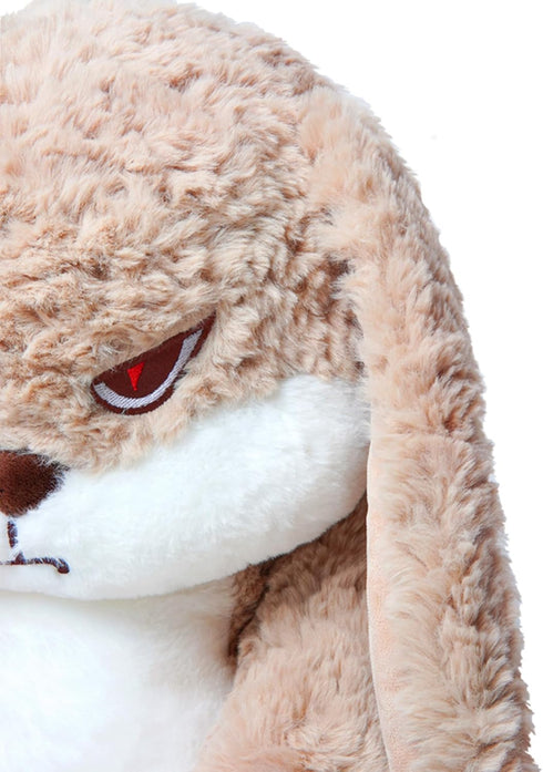 15.7" ZEIO Grumpy Bunny Stuffed Animal, Plush Rabbit Stuffed Animals with Floppy Ears, Cuddly Soft Plush Toys Huggable