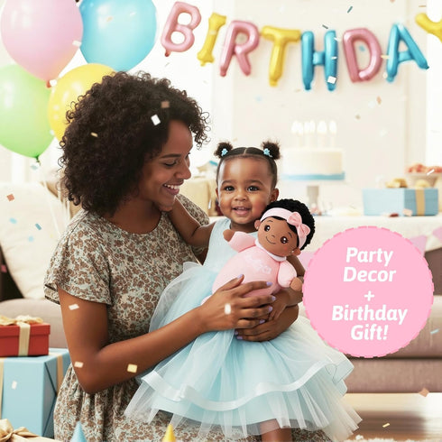 OUOZZZ 10" 1 Black Baby Doll - Year Old Girl Birthday Gifts First African American Baby Dolls for Toddler Girl Toys