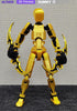 Pre Assembled Gold T13 Action Figure with Multiple Accessories, 3D Printed Multi-Jointed Titan 13 Decorative Toy