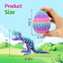 BOYLOVE 6Pcs 3D 3D Prefilled Easter Eggs with Printed Dinosaur Toys, Printed Dragon Animals, Cool T-Rex Fidget Toys
