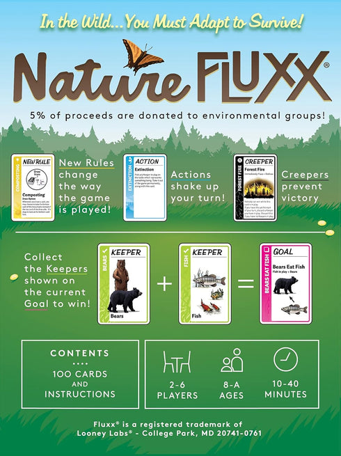 Looney Labs Nature Fluxx Card Game - Educational Fun for All Ages