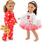 Emily Rose 18" Doll Valentine Holiday Bundle - 6-Piece Red Hearts Tutu