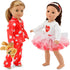 Emily Rose 18" Doll Valentine Holiday Bundle - 6-Piece Red Hearts Tutu