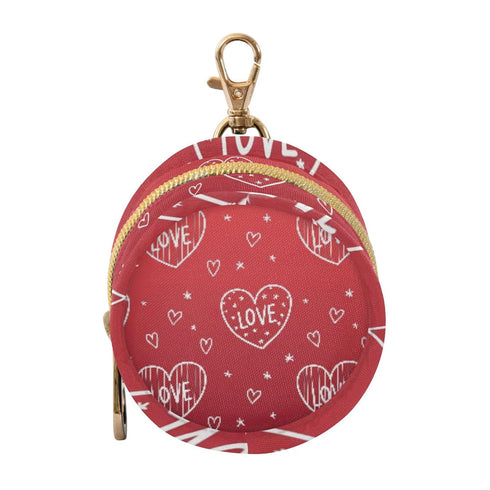 PYBUG Love Round Pacifier Storage Case, Polyester & TPU Lined with Hook Buckle,