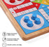 12 Inches 2 1, 1 2 16 Crobyi Ludo Board Game + Snakes&Ladders, in Classic Board Game for Adults and Kids, Including