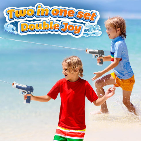 2 Pack Squirt Gun Water Blaster - Water Pistol Toys for Kids, Ideal Summer Gifts for Outdoor Shooting Game