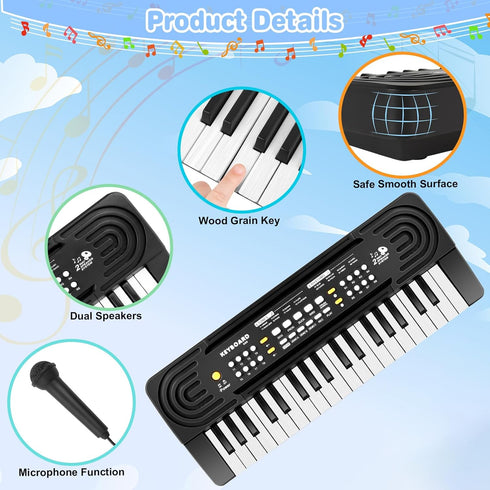 37 3-8 Kids Toddler Toy Piano Keyboard - Key Pianos for Kid Music Toys Instruments with Microphone | Explore