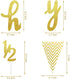 Boao Pre-Strung Half Birthday Decorations Set - 6 Months Happy 1/2 Birthday Banner, Gold Cake Topper, Triangle Flag