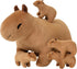 SQEQE Capybara Mommy Plush with 4 Cute Babies, Super Soft Capybara Stuffed Animals for Gift