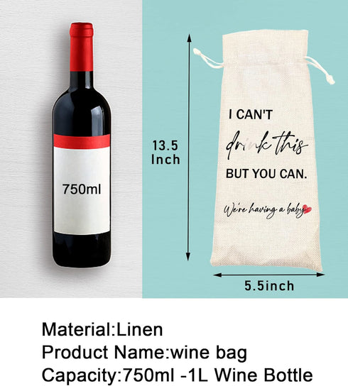 Socive Pregnancy Announcements Wine Bag, Cute Baby Announcement Wine Bag, Pregnant Reveal, Grandparents Baby Gifts