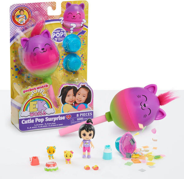 EK World Cutie Pop Surprise, Includes 7 Surprises, Articulated Figures 2.87-inches Tall, Kids Toys for Ages 3 Up