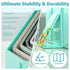 Jollcma Collapsible Baby Bathtub, Toddler Bathtub with a Drain Plug, Folded for Storage Without Assembly, Suitable