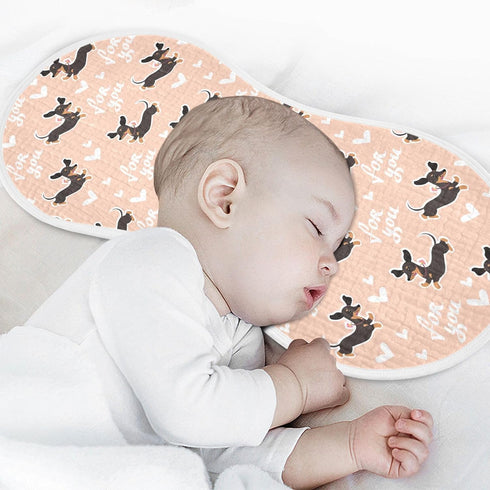 KICPOAY 2 22 11 Inch Muslin Baby Burp Cloths, Cute Dachshund Dog Muslin Baby Rags Comfy Soft Absorbent in for Newborn