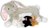 Manhattan Toy Nursing Nola Nurturing Rabbit Stuffed Animal with Plush Baby Bunnies