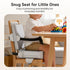 Toddler Booster Seat for Kitchen Chair, Anti-Slip Dining Table Booster Seat w/Backrest & Adjustable Shoulder Straps