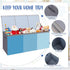 4/3 Playroom(39 13 15.7'',Blue Patelai Extra Large Toy Box Chest with Lids Grids Large Chest Collapsible Kids Toy