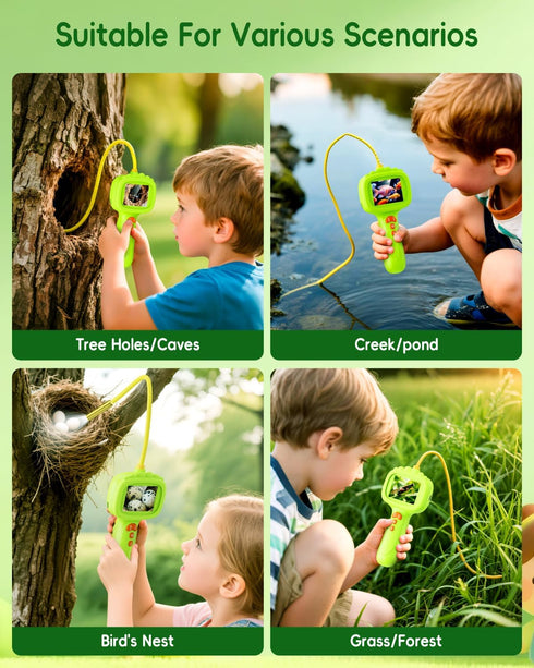 Ashfly 3 4 5 6 7 8 2.4" Borescope Camera with Light for Kids, STEM Science Educational Toy for Years Old Boys & Girls