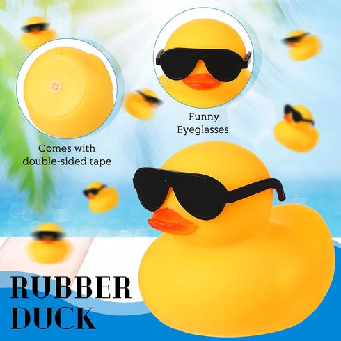 36 36 Chivao Pcs Mini Rubber Ducks with Sunglasses Rubber Ducks in Bulk Bathtub Duckies Toys for Kids Christmas